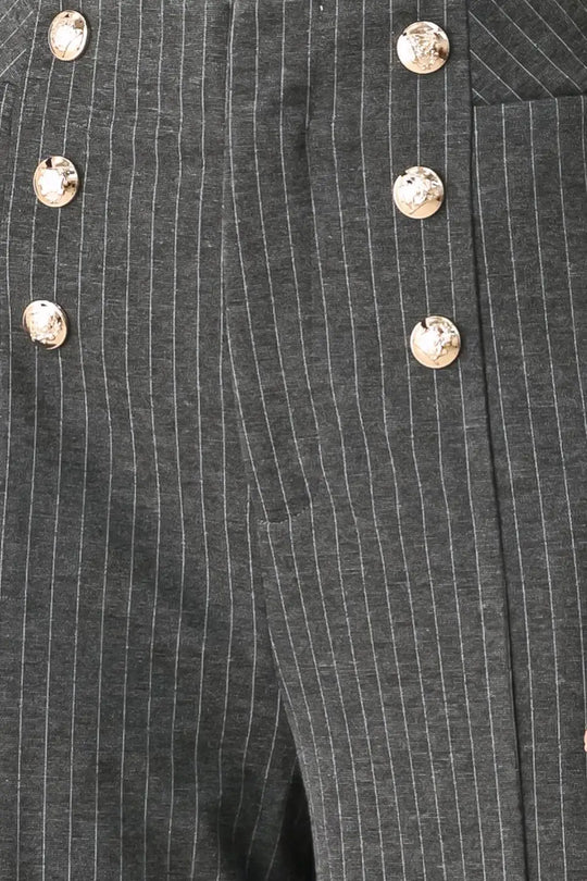 MODERN PINSTRIPE WOVEN PANTS - PANTS