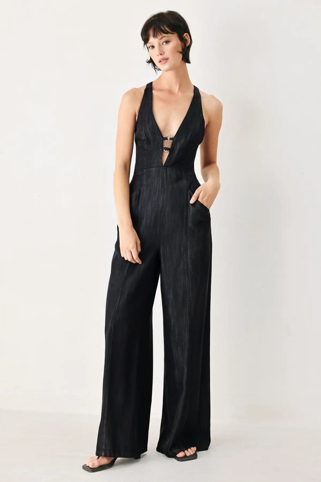 NOIR COAS WOVEN JUMPSUIT - JUMPSUIT
