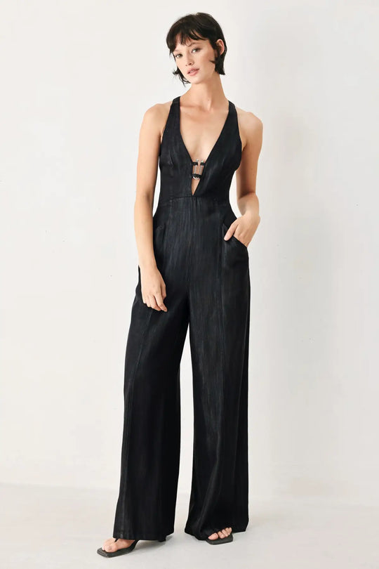 NOIR COAS WOVEN JUMPSUIT - JUMPSUIT