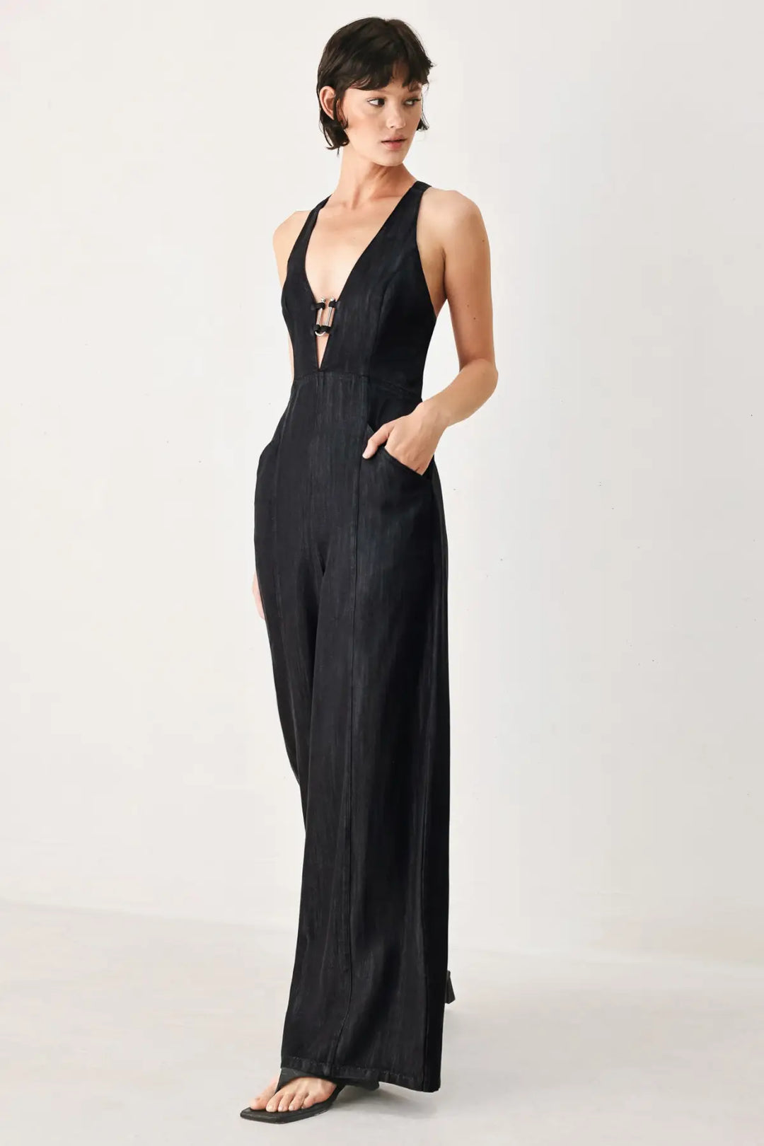 NOIR COAS WOVEN JUMPSUIT - JUMPSUIT