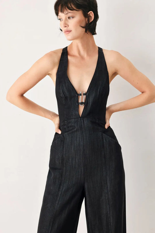 NOIR COAS WOVEN JUMPSUIT - JUMPSUIT