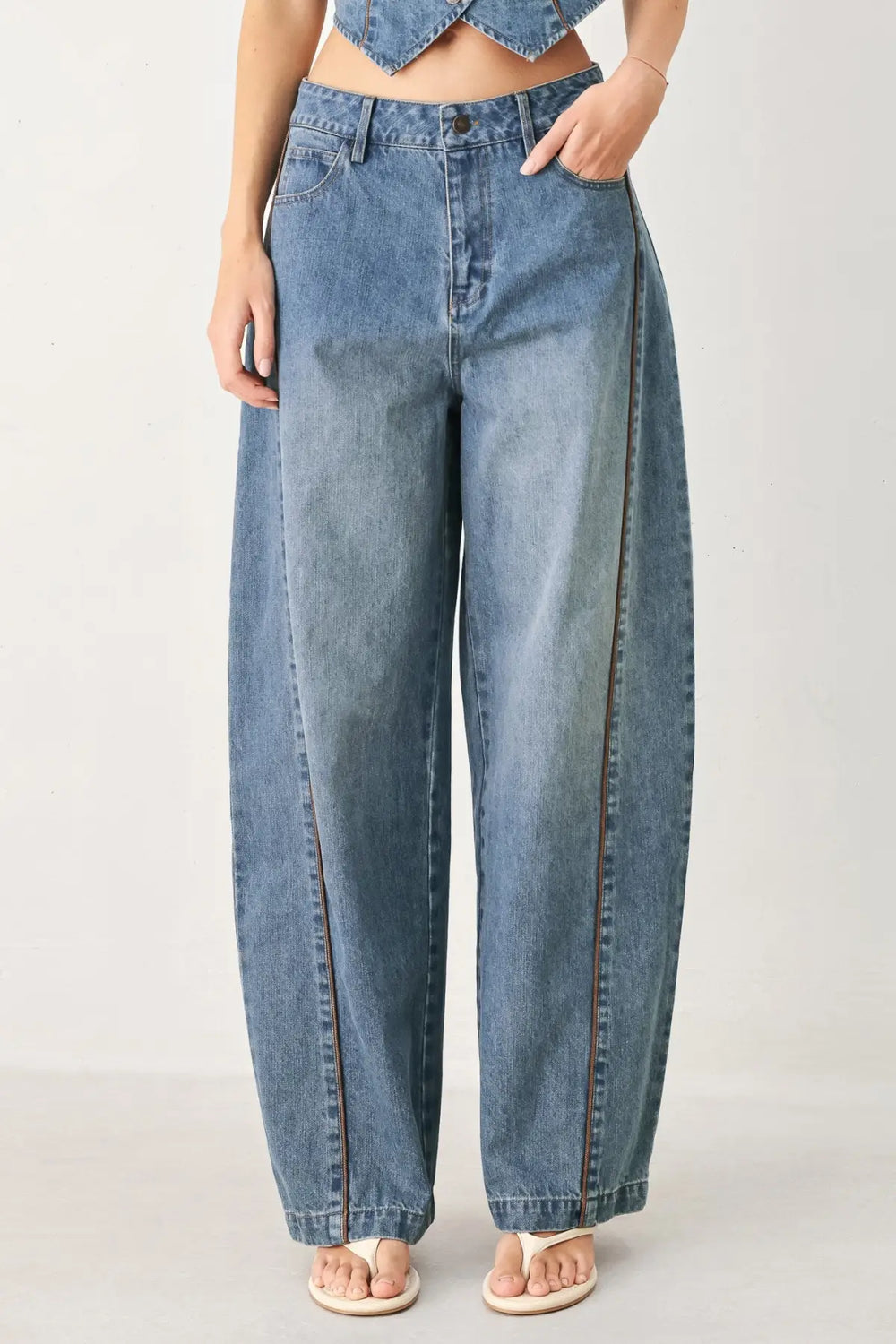 WESTERN MUSE DENIM BALLON PANTS