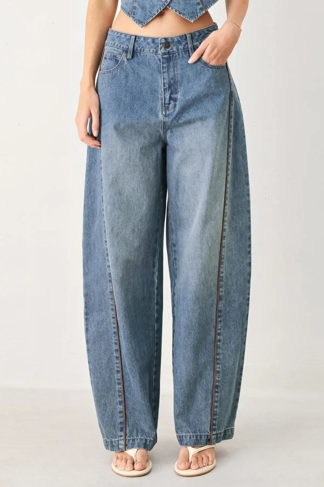 WESTERN MUSE DENIM BALLON PANTS