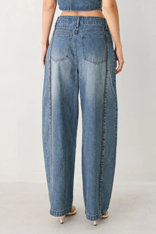WESTERN MUSE DENIM BALLON PANTS - PANTS