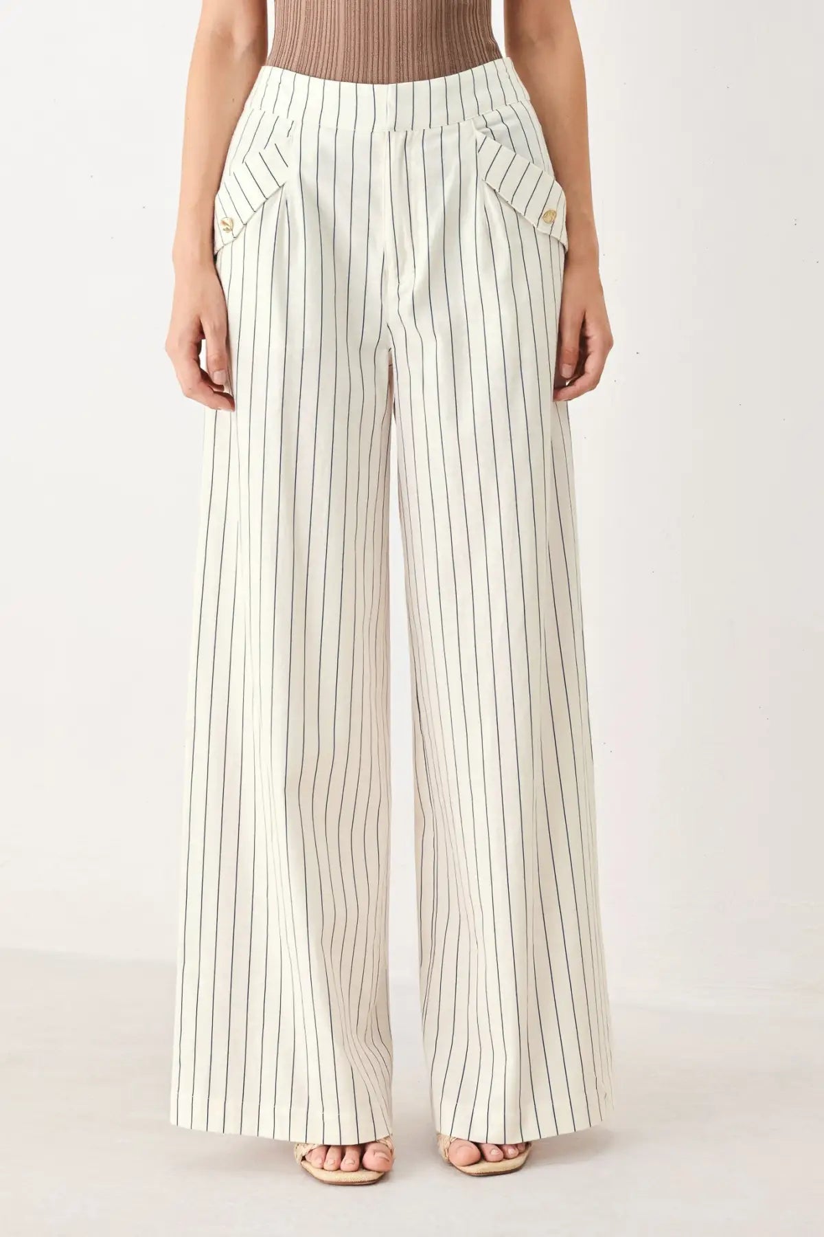 SUTTON STRIPE WOVEN PANTS - PANTS
