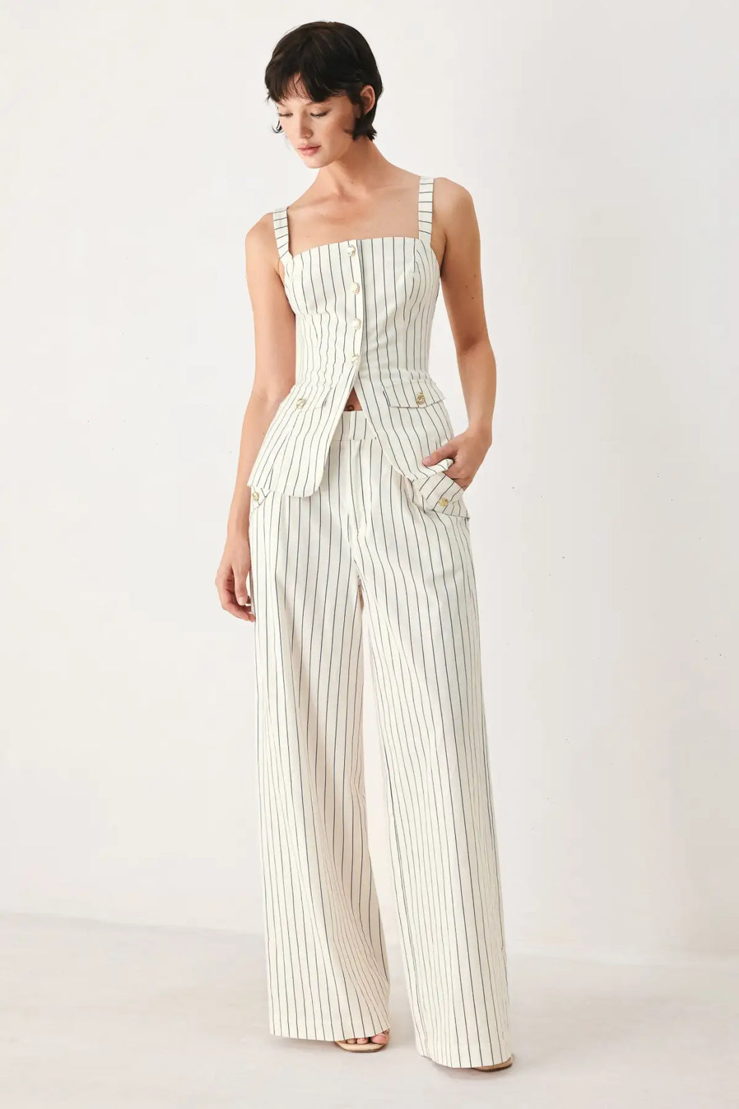 SUTTON STRIPE WOVEN PANTS - PANTS