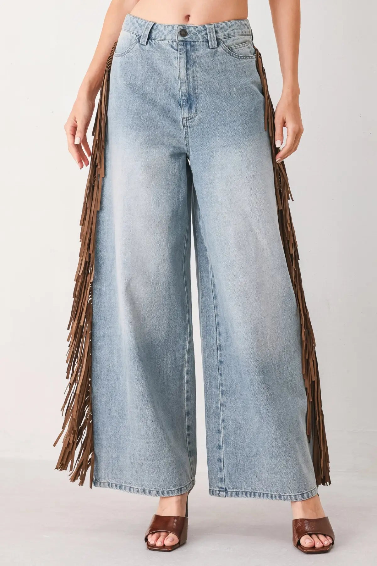 NASHVILLE SIDE WASHED DENIM PANTS - PANTS