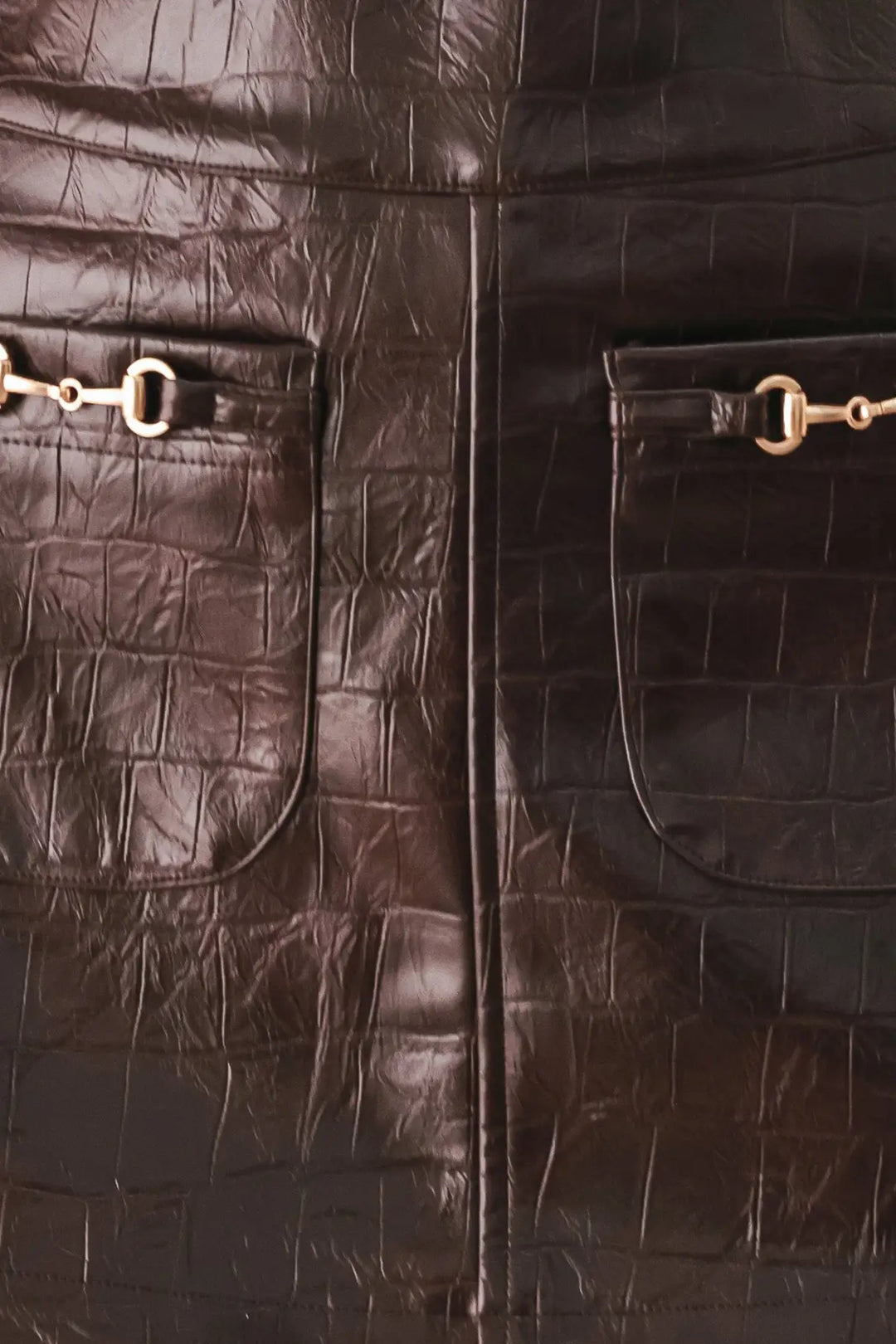 WILD AT HEART EMBOSSED FAUX LEATHER SKORT