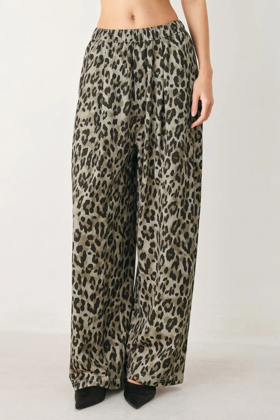 LEOPARD LUXE WOVEN PANTS - PANTS