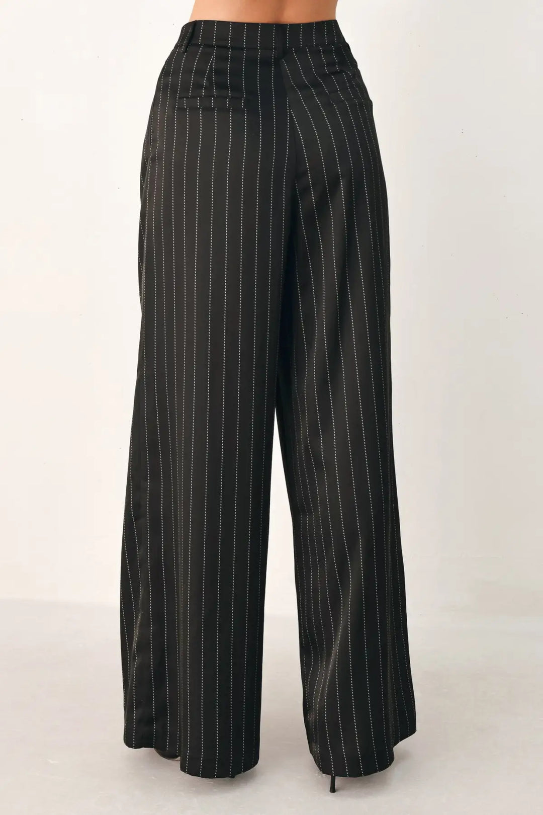CITY AFTER DARK STRIPED WIDE LEG PANTS