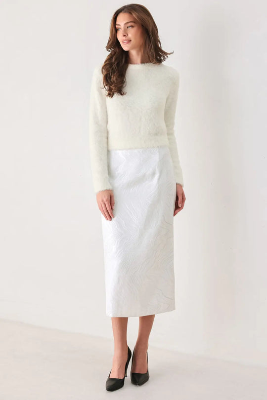 COLOR POP FUZZY SWEATER TOP