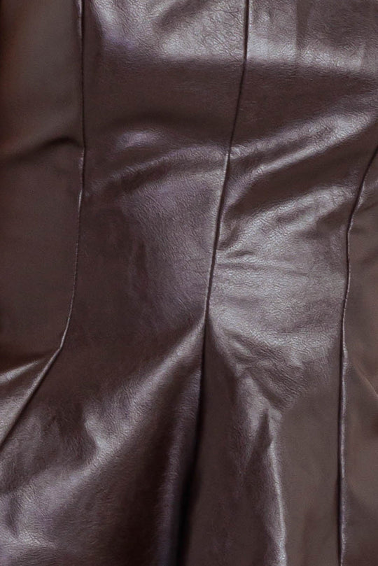 URBAN CHIC MINIMALISM FAUX LEATHER TOP