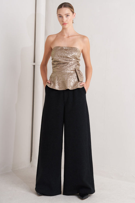 LIQUID GOLD WOVEN TOP - MELISSA JEAN