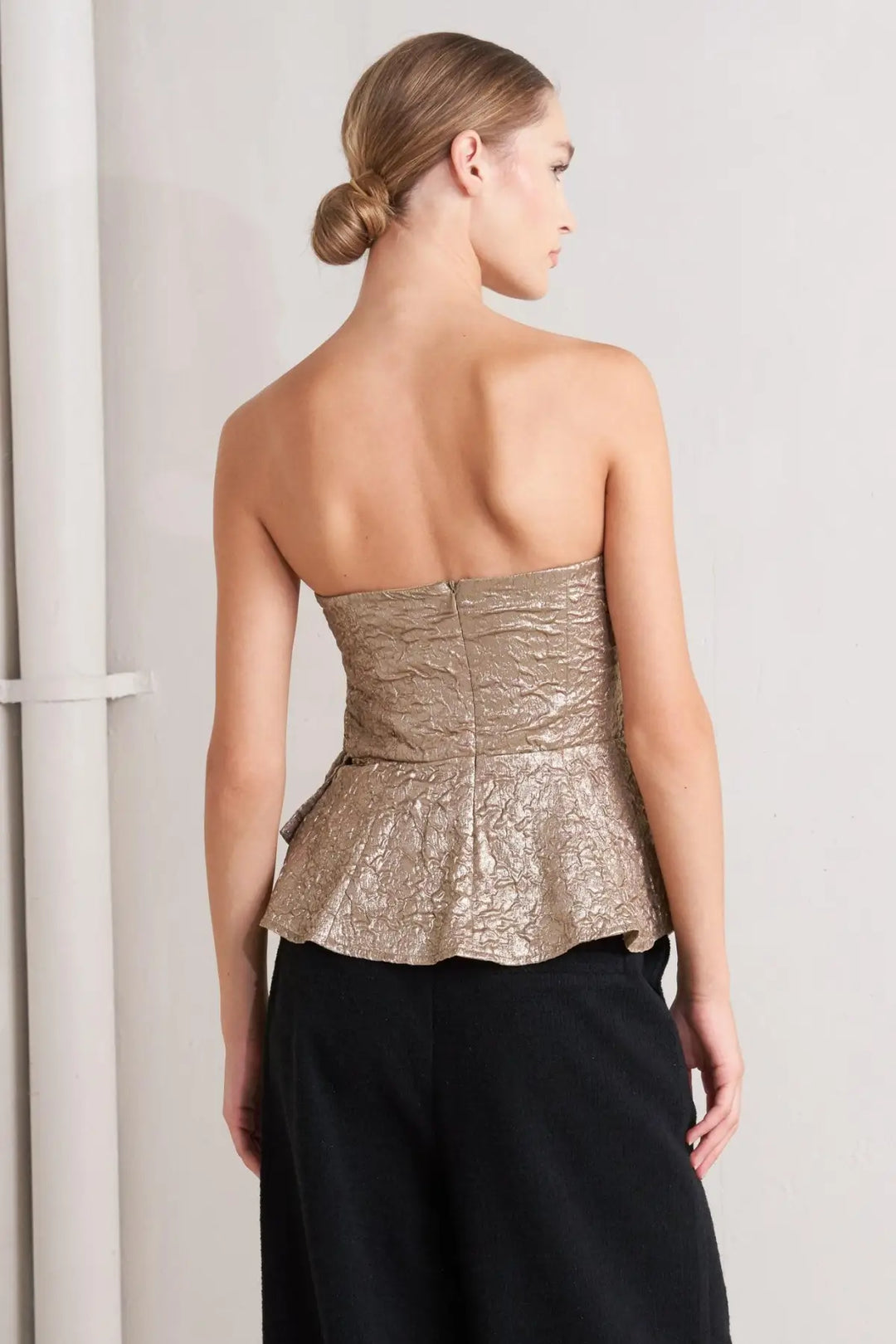LIQUID GOLD WOVEN TOP - MELISSA JEAN