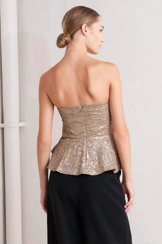 LIQUID GOLD WOVEN TOP - MELISSA JEAN