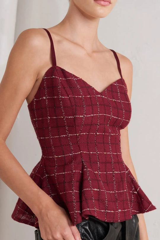 BURNT BOULEVARD TWEED CAMI TOP - TOPS