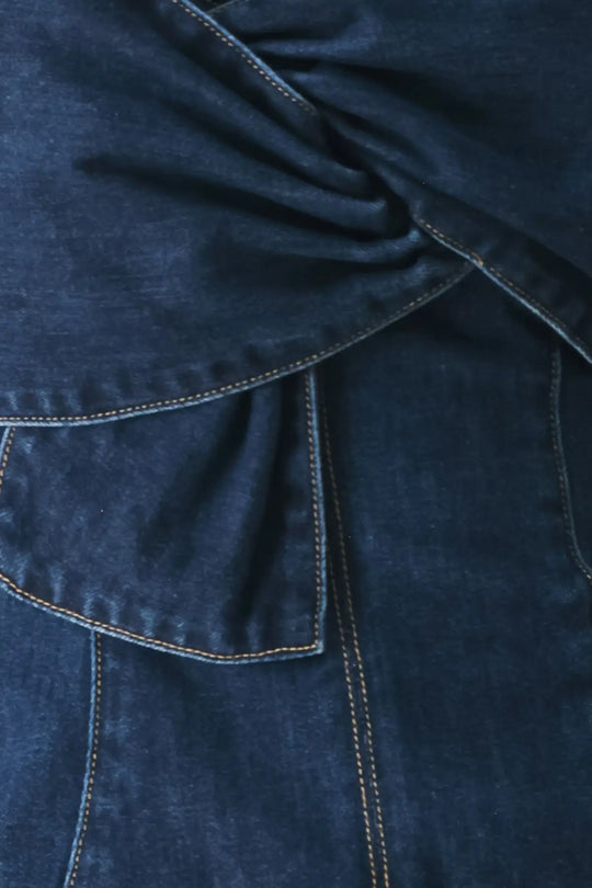 SWEET KISS DENIM TOP - TOPS