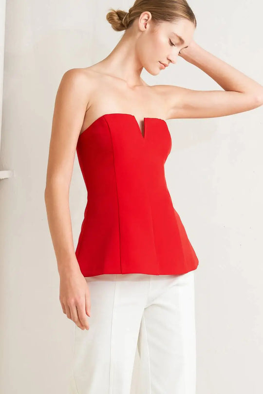 NOIR CONTOUR WOVEN TOP - TOPS