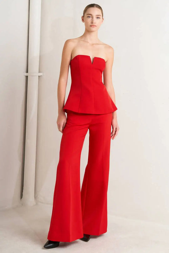 NOIR CONTOUR WOVEN TOP - TOPS