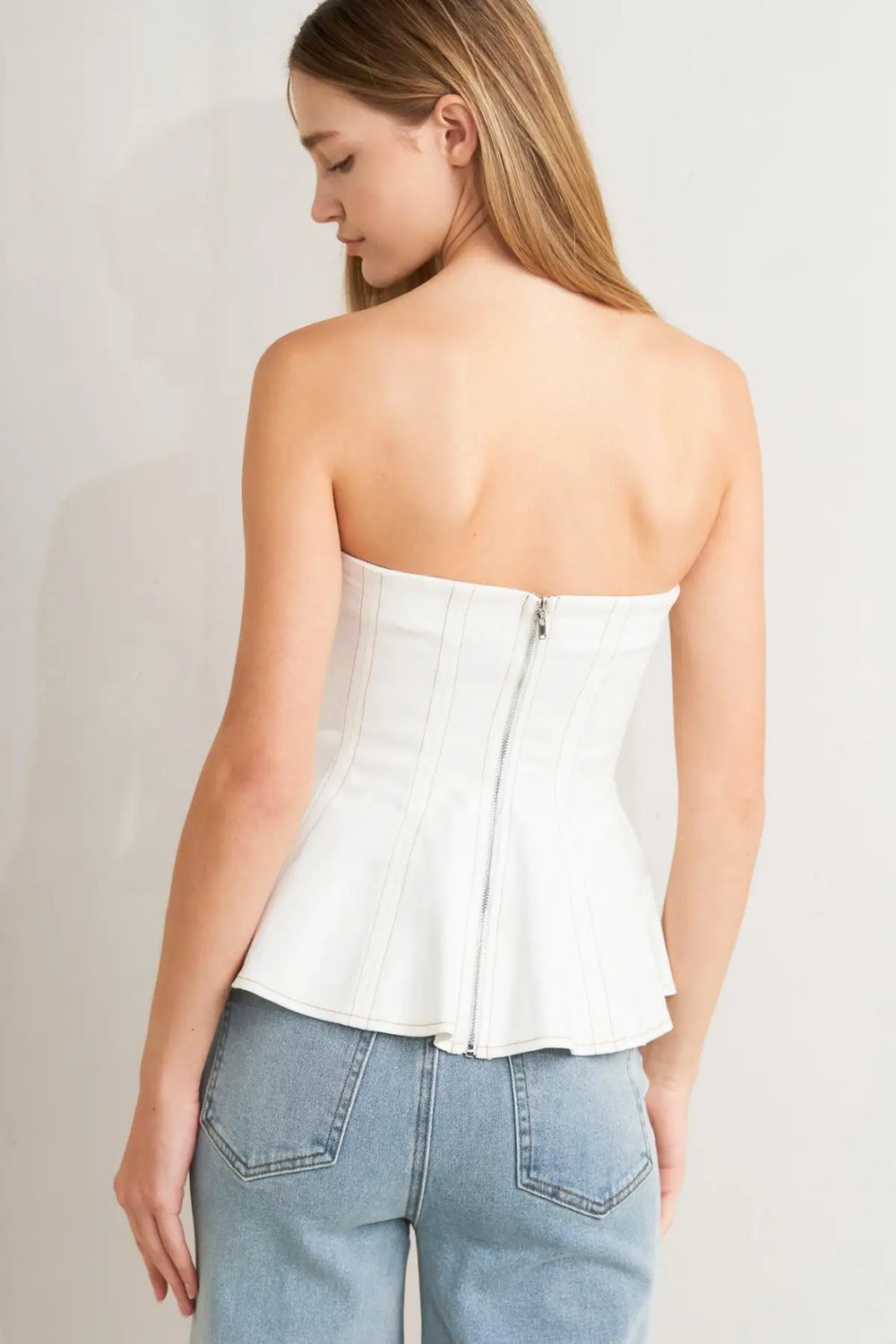 SUBTLE DRAMA WOVEN TOP - TOPS