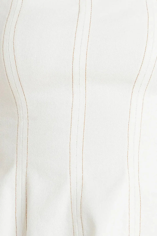 SUBTLE DRAMA WOVEN TOP - TOPS