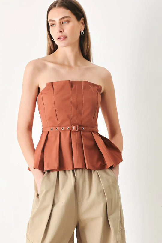 PURE FRAME WOVEN TUBE TOP - TOPS