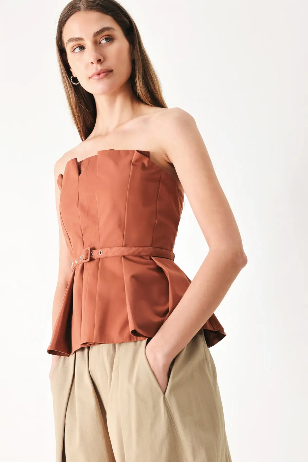 PURE FRAME WOVEN TUBE TOP - TOPS