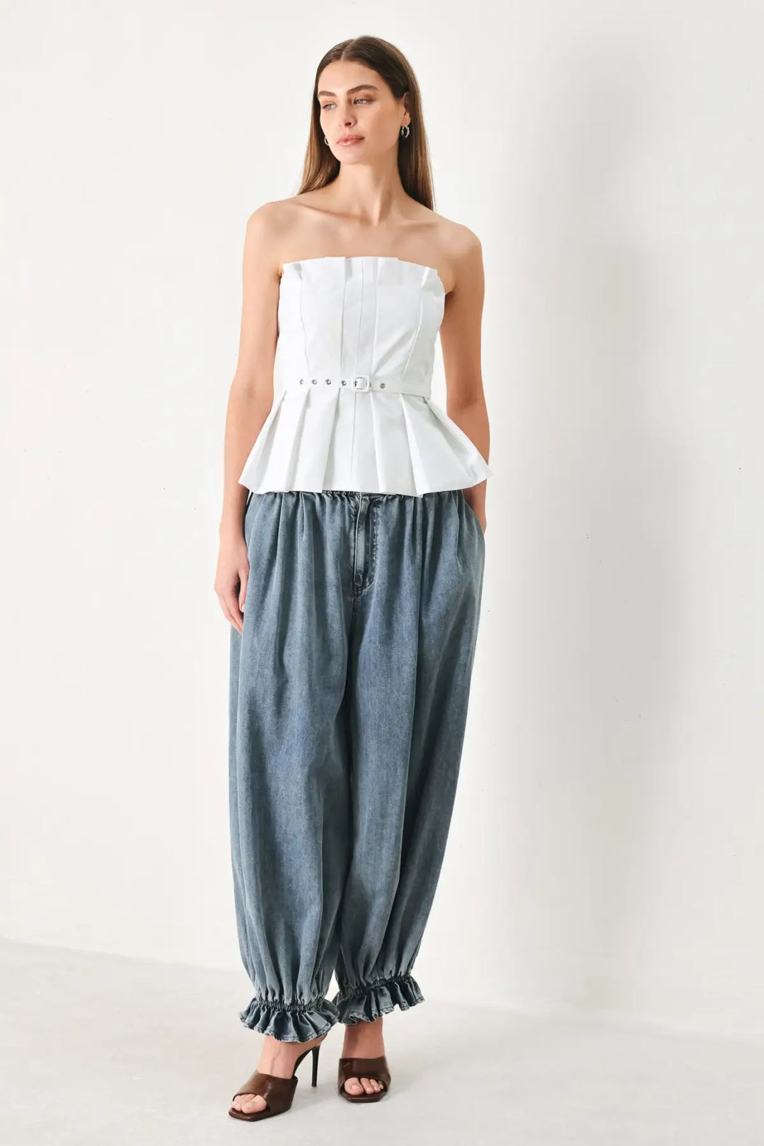 PURE FRAME WOVEN TUBE TOP - TOPS