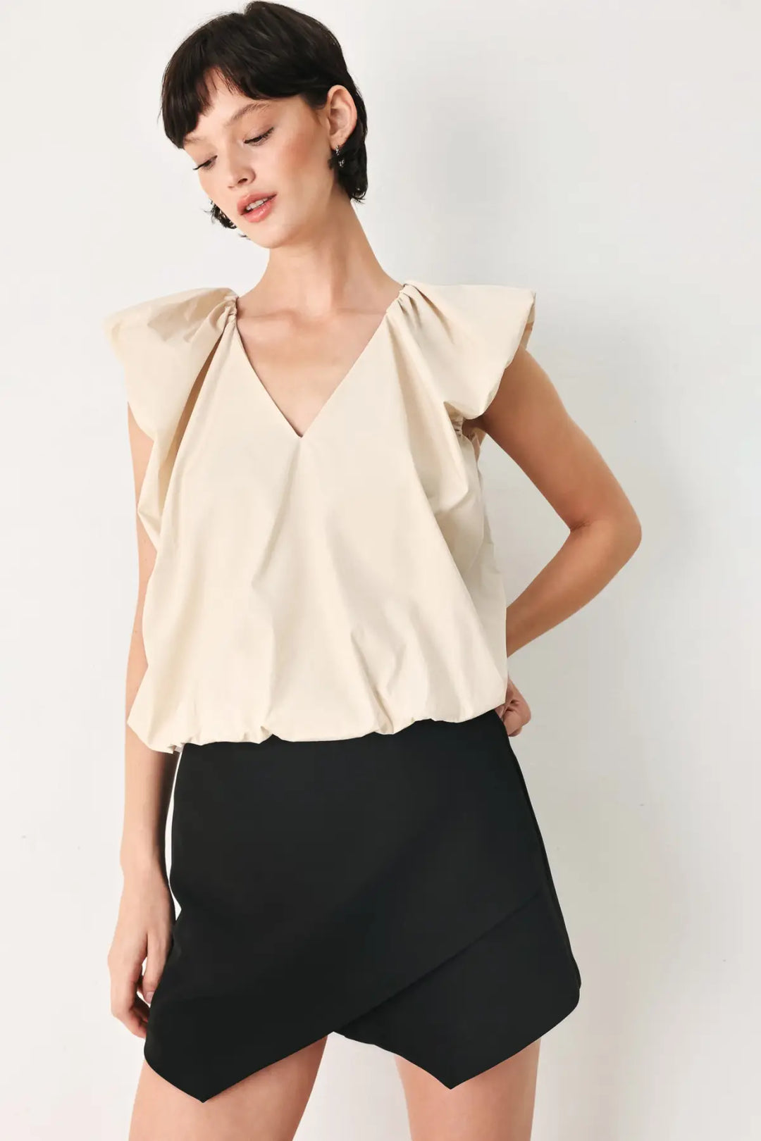 MOONLIGHT SOCIAL WOVEN TOP - TOPS