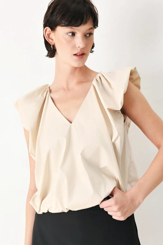 MOONLIGHT SOCIAL WOVEN TOP - TOPS