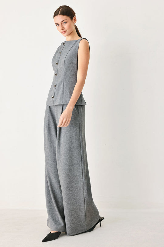 GRANITE FLOW WOVEN TOP