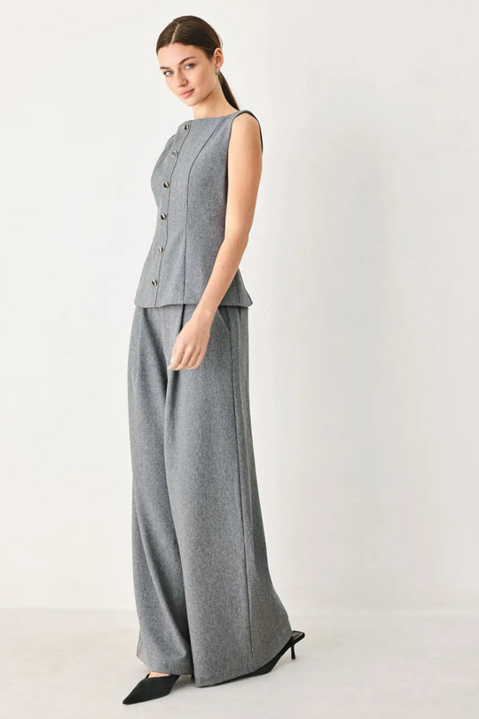 GRANITE FLOW WOVEN TOP - TOPS