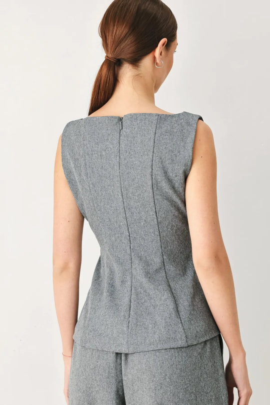 GRANITE FLOW WOVEN TOP - TOPS