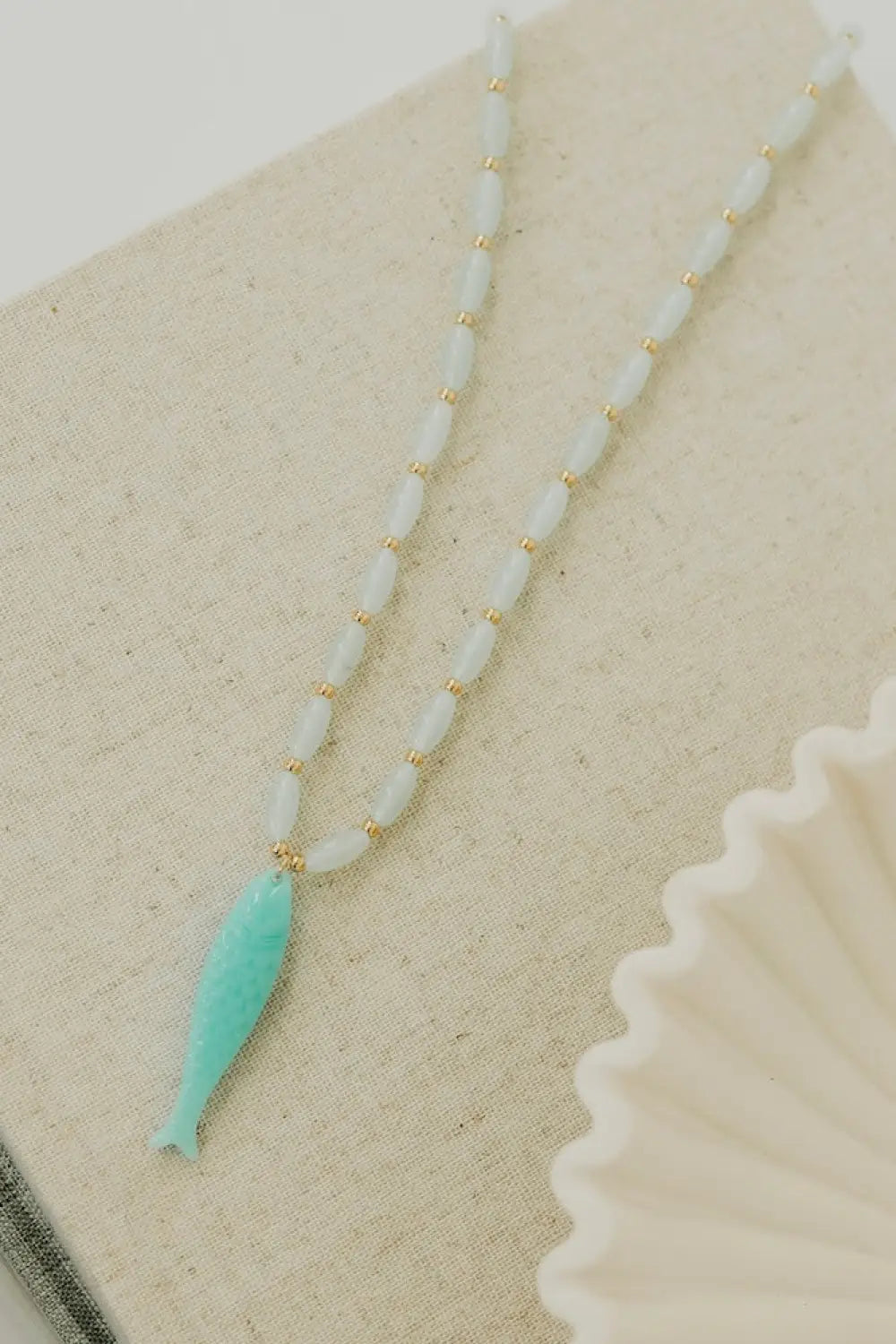 Fortune For the Fish Resin Necklace - Necklace