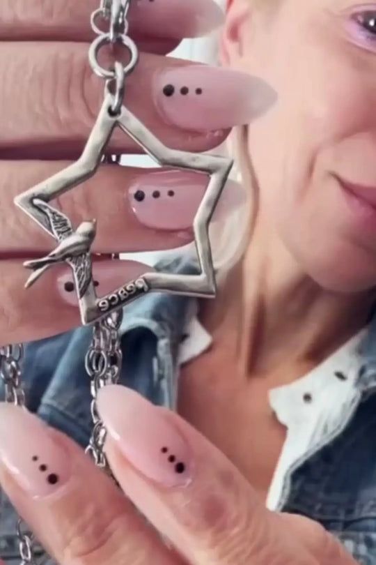 Peace & Love Star and Bird Original Lite Necklace - original lite