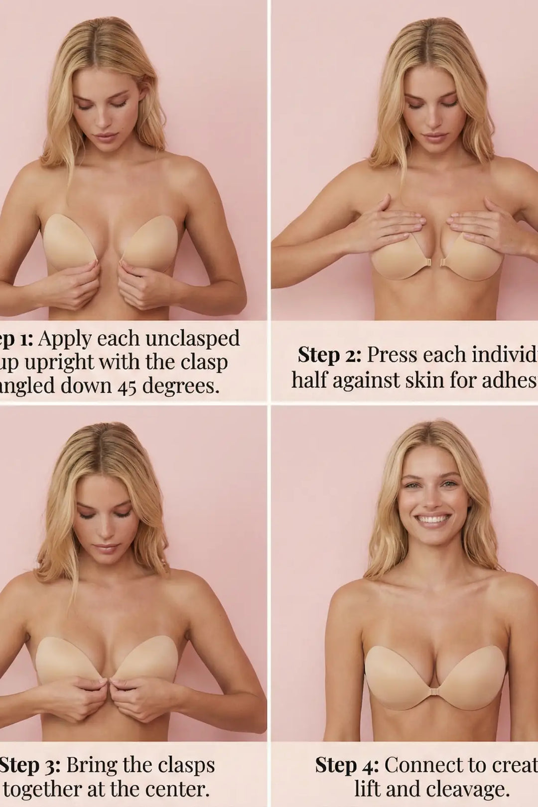 Sticky Boobs Sticky Bra – Adhesive Push-Up Backless Strapless Bra