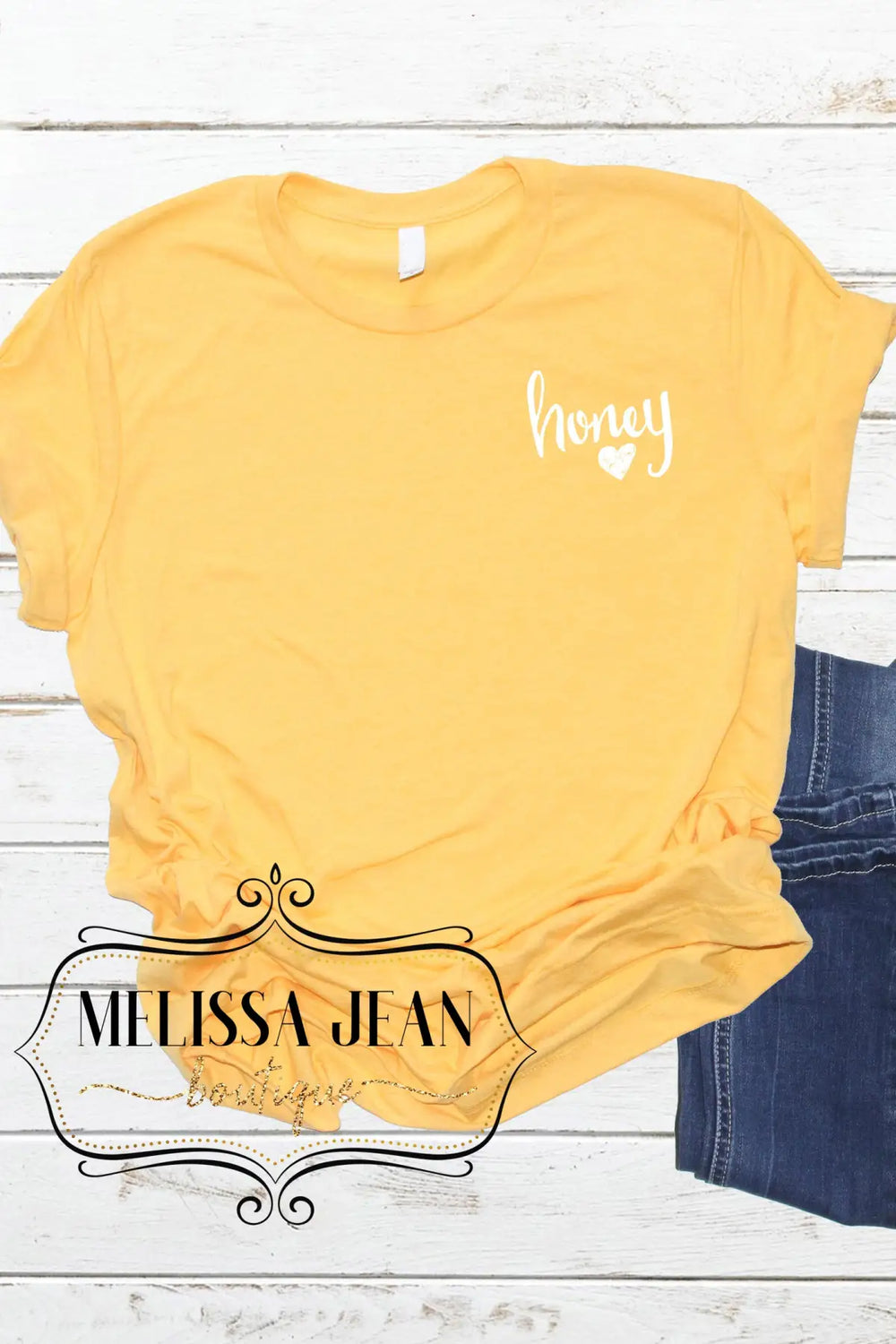 Honey Love Yellow Tee - Melissa Jean Boutique
