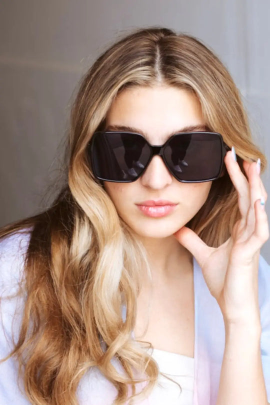 Hanna Hexagon Frame Sunglasses - Sunglasses