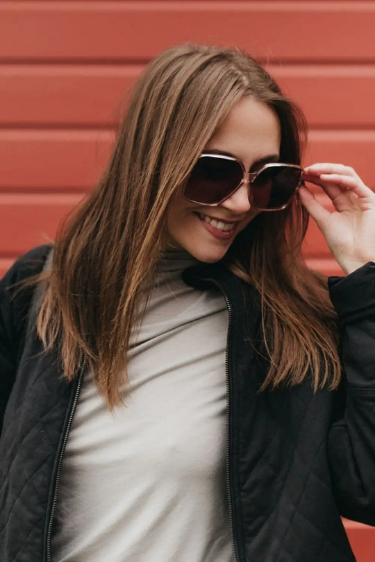 Hanna Hexagon Frame Sunglasses - Sunglasses