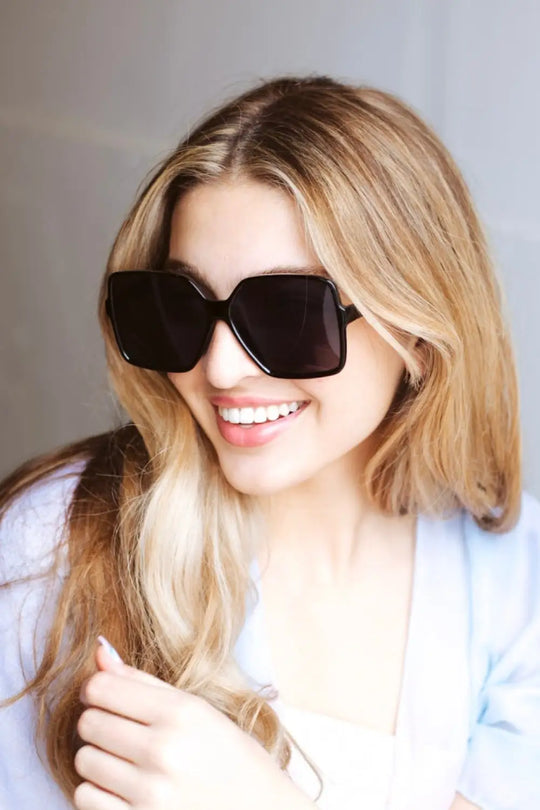 Hanna Hexagon Frame Sunglasses - Sunglasses