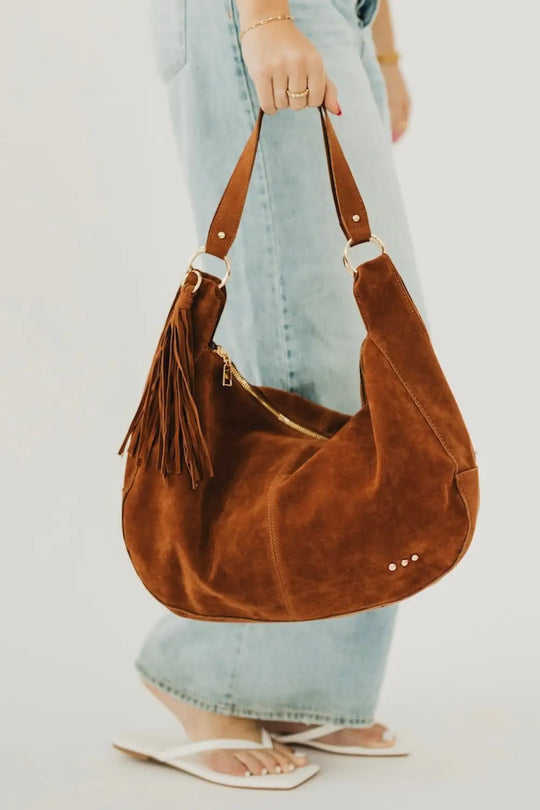 Hazel Hobo Shoulder Bag with Tassel - Shoulder Bag