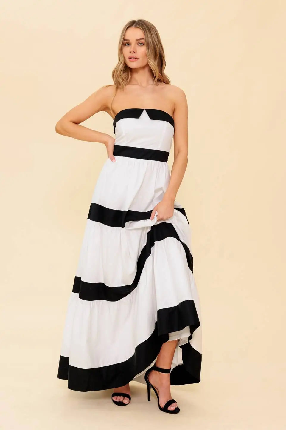 YOURS TO KEEP COLOR BLOKED MAXI DRESS - DRESSES
