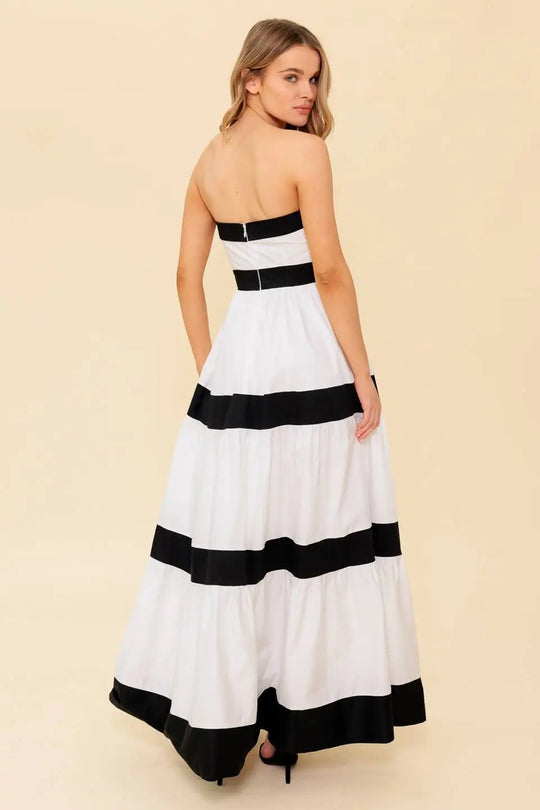 YOURS TO KEEP COLOR BLOKED MAXI DRESS - DRESSES