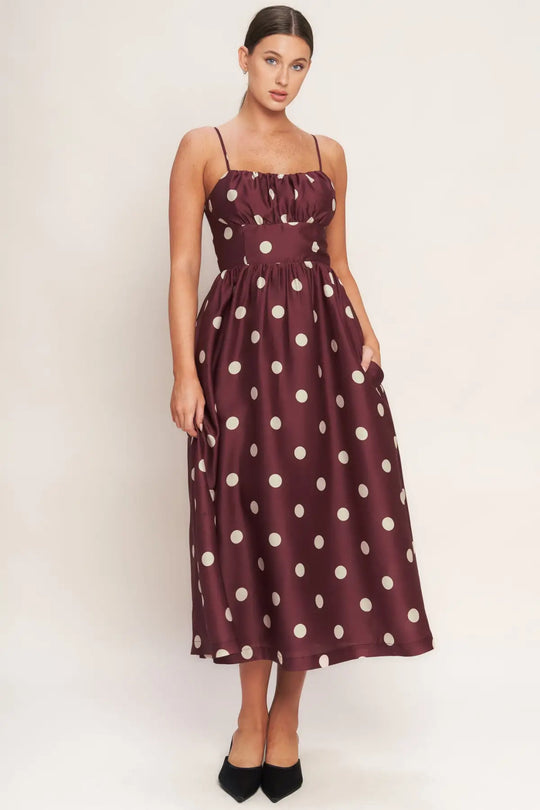 MARASCHINO CHIC WOVEN MIDI DRESS - DRESSES