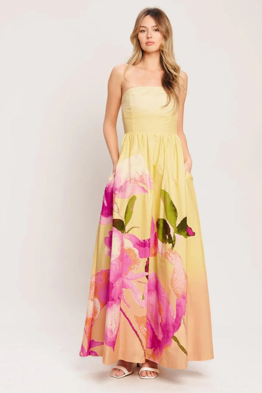 DREAMY OMBRE WOVEN MAXI DRESS - DRESSES