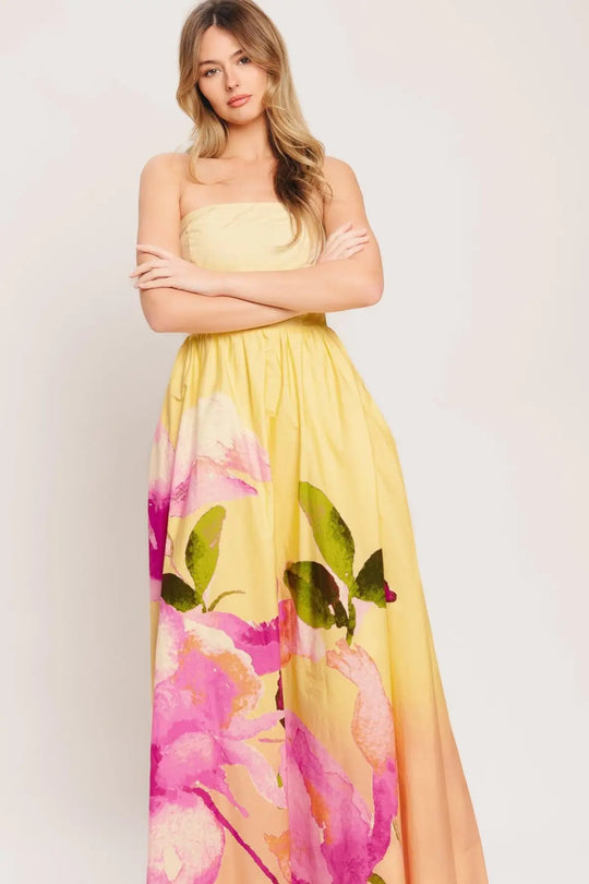 DREAMY OMBRE WOVEN MAXI DRESS - DRESSES