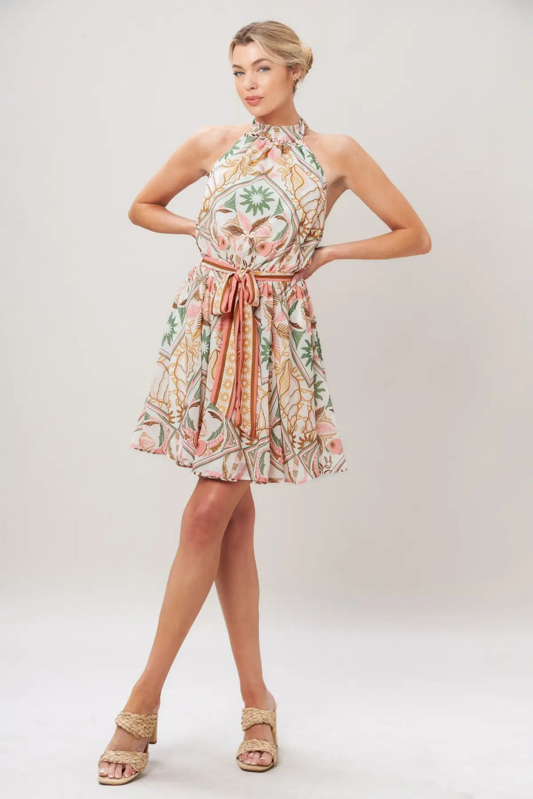 SOFT VOYAGE WOVEN MINI DRESS