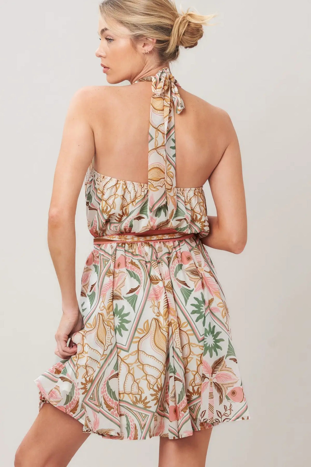 SOFT VOYAGE WOVEN MINI DRESS
