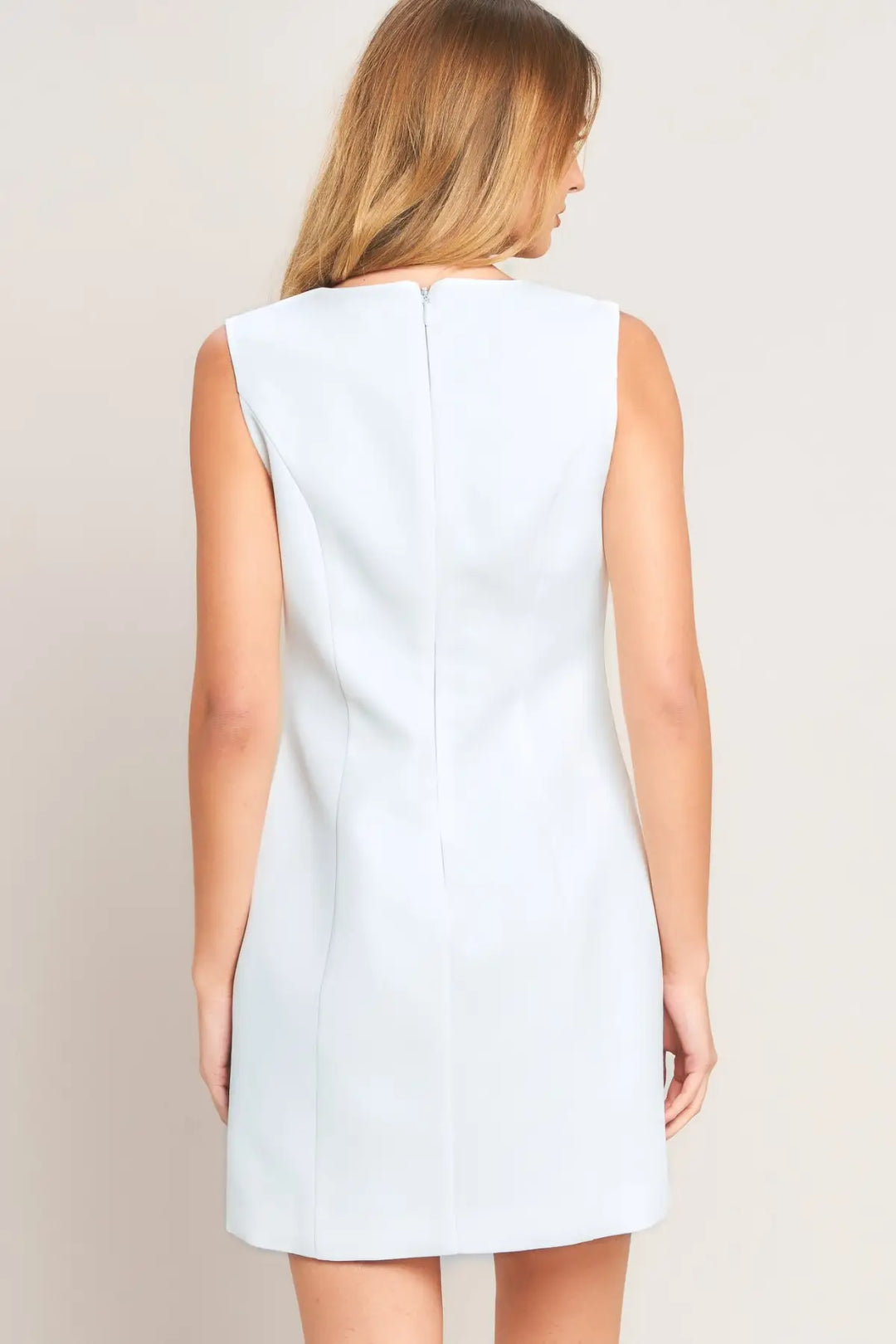 SWEET CITY CHARM WOVEN SHIFT DRESS - DRESSES