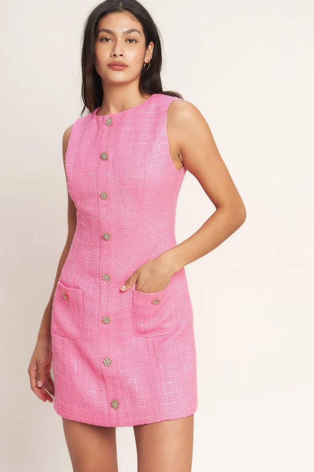 MAIN CHARACTER MOMENT TWEED MINI DRESS - DRESSES